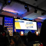 Delegate Assembly banner on large screen