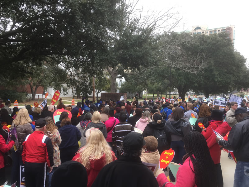 Large crowd of people at rally