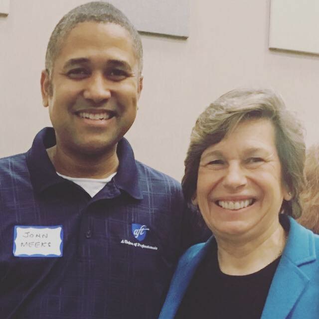 John meeks and lady smiling